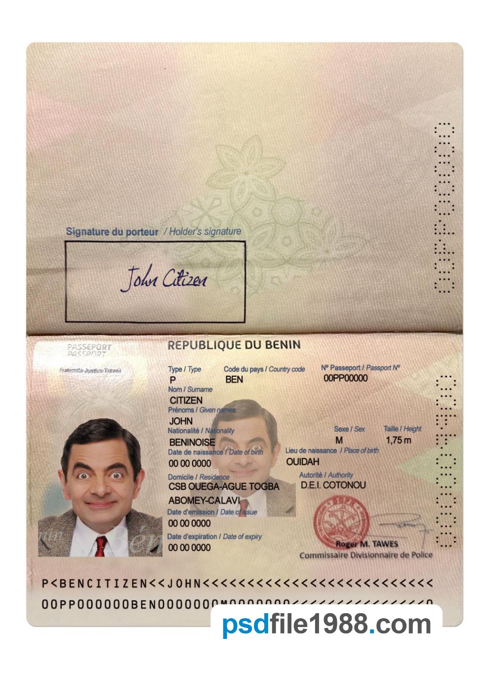 Benin Passport 2022-Present